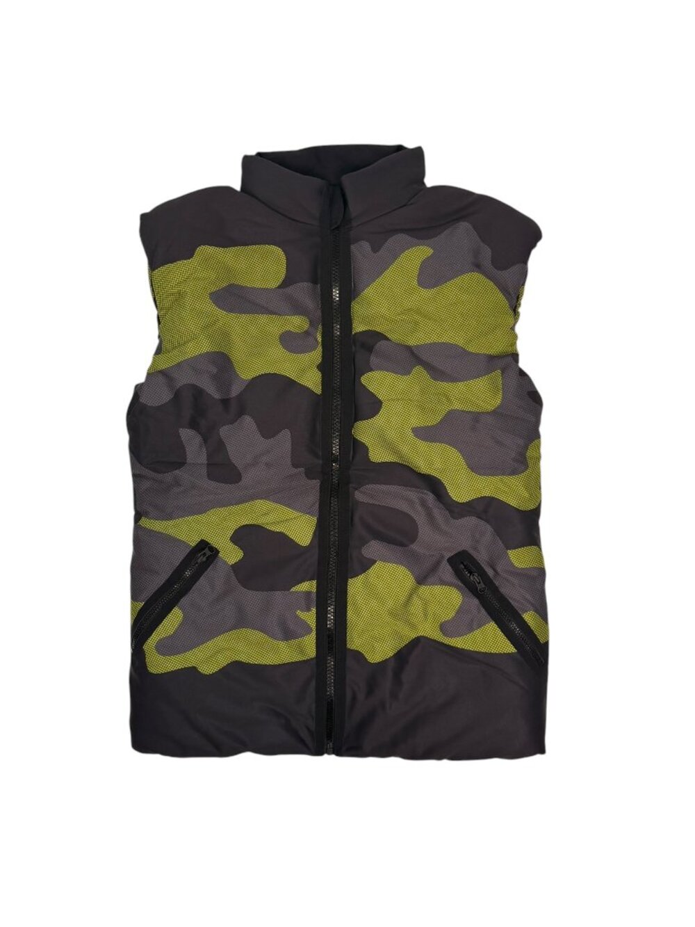 Ultracor Vector Camo Puffer Vest Women's Green Black Zip Up Padded